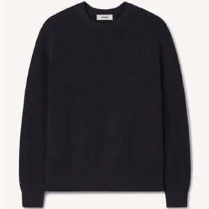 Buck Mason Men's Cotton Navy Crewneck Sweater